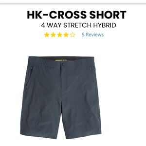 Men’s Hawk & Co Performance Short Size 38” waist NWT in charcoal grey